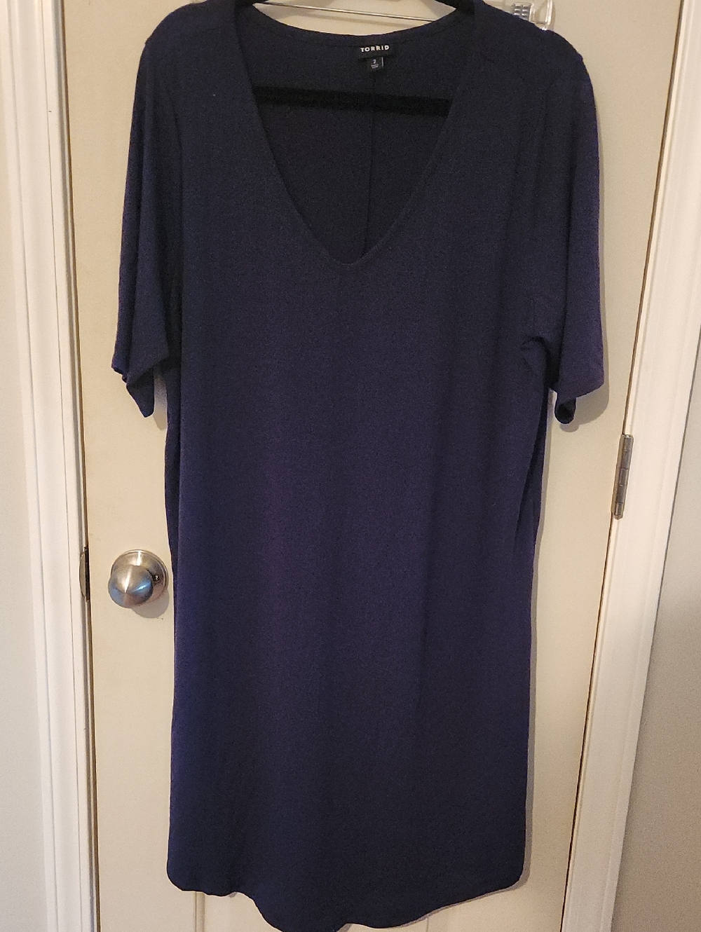torrid Navy V-Neck Shift Dress